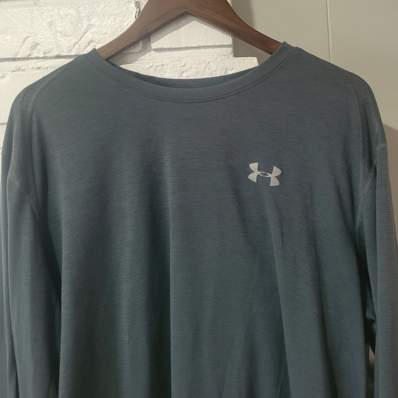 Under Armour Other - Under Armour Blue/Gray Long Sleeve Shirt (Fits Like XL) Heatgear